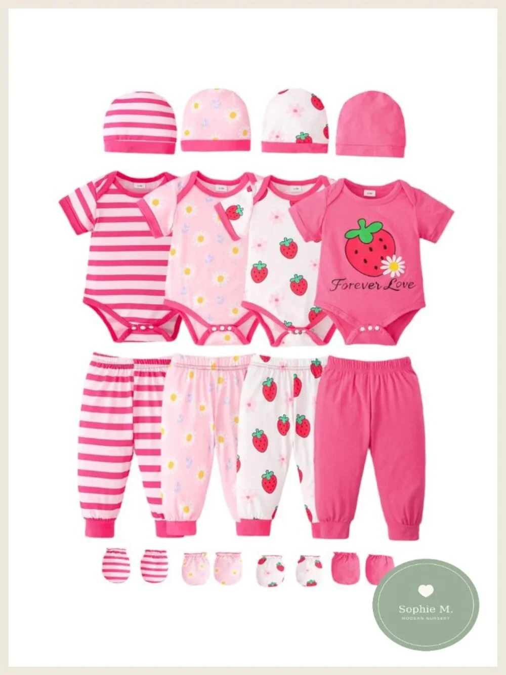 Baby Girl Layette Set 20pc Newborn Infant Essential Outfits Preemie Bodysuits